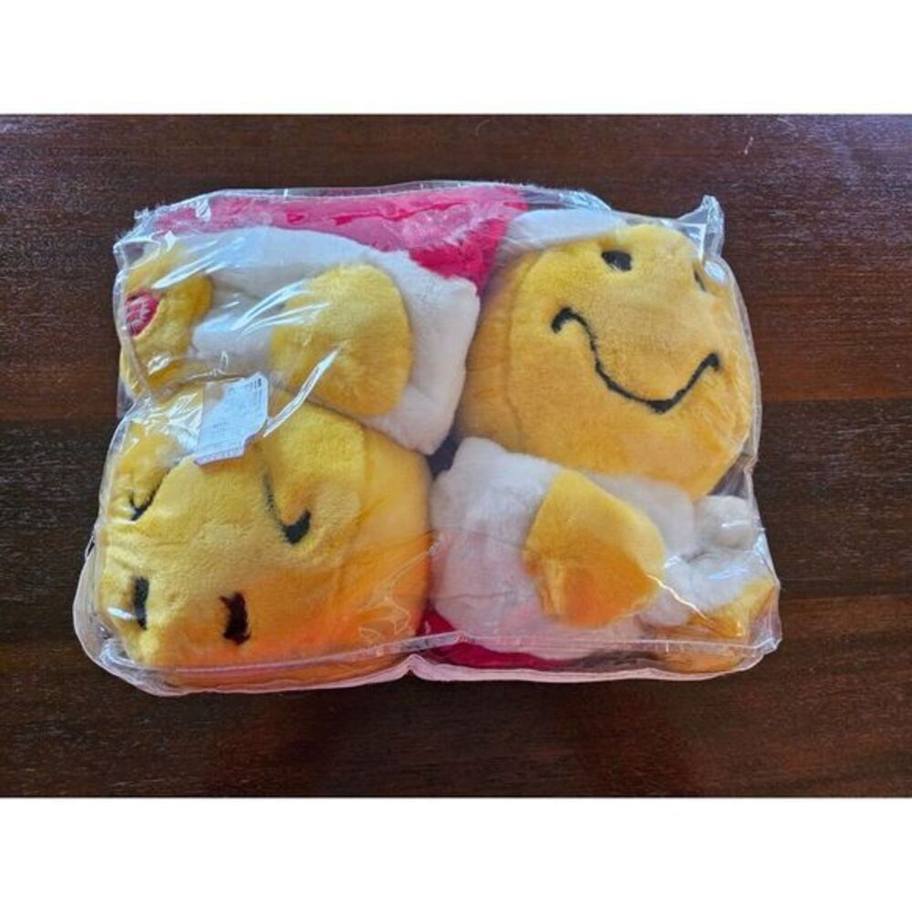 Vintage MTY International Plush Happy Face Giggling Set 2‎ Christmas Stockings